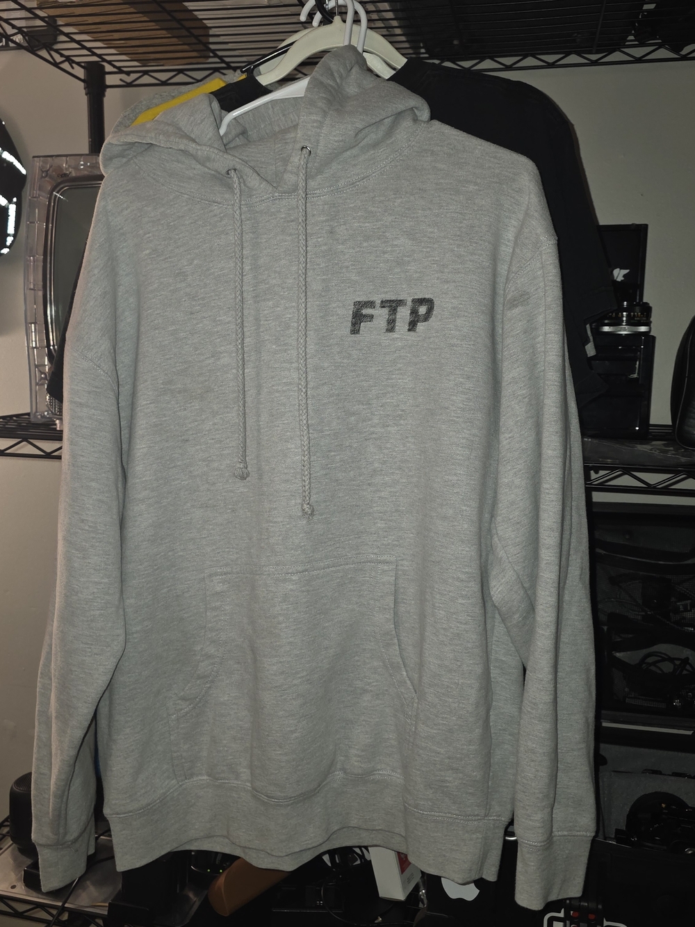 FTP Scribble Hoodie Large Grey FuckThePopulation